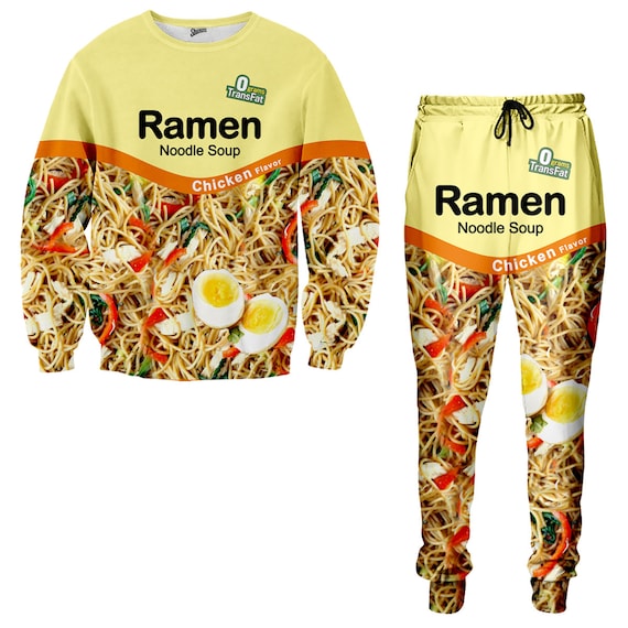 ramen noodle sweatshirt and sweatpants