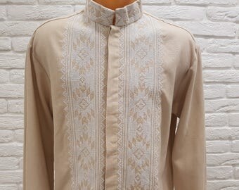 Man boho shirt, Embroidered Ukrainian Man Shirt, Vyshyvanka, Embroidered shirt, Man embroidered shirt, slim fit