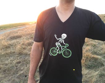 Skeleton Party Men's Tank Top Black Dia de lo