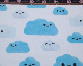 Happy clouds fabric felt 5.5"x11" sheet