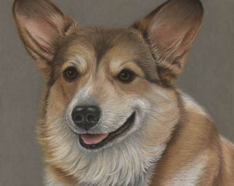 Custom Pet Portrait, Pet Portrait Custom, Pet Portrait, Corgi, Custom Dog Portrait, Custom Pet Painting, Original Art, Dog Art, Pet Memorial