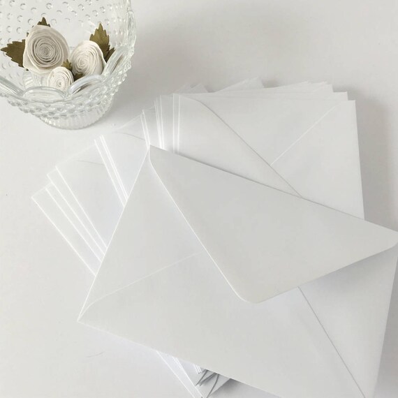 100 5x7 Envelopes A7 Envelopes White Wedding Envelopes Bulk