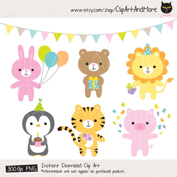 Birthday Animal Clipart Party Animal Clipart Birthday Party