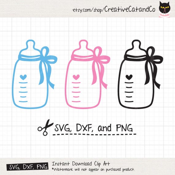 Download Milk Bottle SVG Files for Cricut or Silhouette Cute Baby