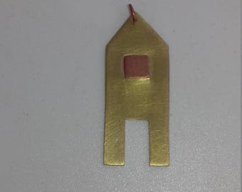 brass house pendant