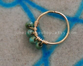 Helix Earring, Helix Ring, beaded Helix Ring, Helix Hoop, cartilage earring, Helix Piercing, Cartilage Hoop, helix jewelry, piercing Helix
