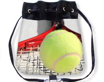 Sports Tote Bag-Tennis Tote Bag-Tennis Backpack-Canvas Tote Bag-Adjustable Tote Bag-Travel Tote-Cinch Bag-Cross Body Bag-Book Bag