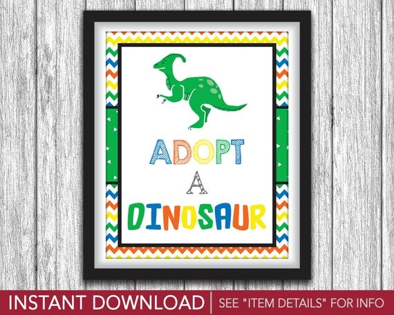 new-dinosaur-birthday-adopt-a-dinosaur-sign-and-adoption-etsy-in-2021