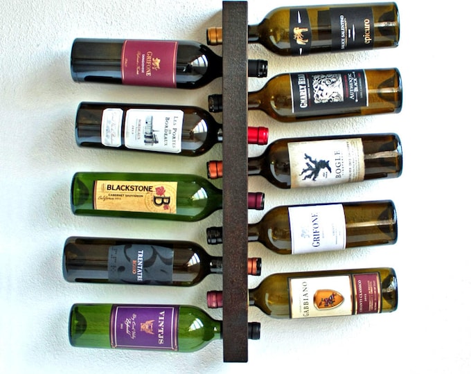 Wall Wine Rack - 10 Bottle Holder Storage Display
