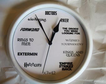 Geek Nerd Clock--DIGITAL DOWNLOAD ONLY (no physical product)