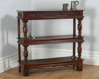 Antique Charles II Style Oak Buffet Server Sideboard (Circa 1820)