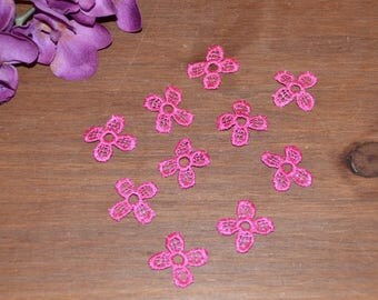 hot pink 10 guipure flower lace applique pattern