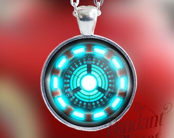 Arc Reactor necklace, iron man pendant, superhero jewelry, Iron Man jewelry, gift for geeks, gift for him, team iron man, comic book gifts