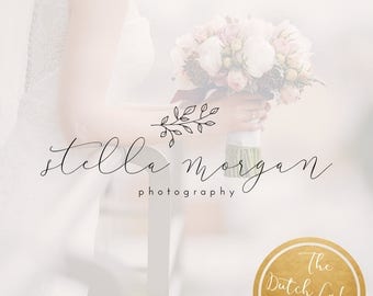 Premade Photography Logo Design - Delivered in Black, White & Gold Color - Design #6 - Stella Morgan