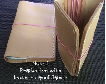 Leather Traveler's Notebook Deluxe Cashier, Regular, Personal, A6 or XL Passport size Handmade Journal, Life Planner, Diary, Fauxdori, cover
