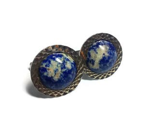 gift|for|men gift ideas birthday gift|for|him natural gemstone cuff links blue white cuff links silver toned cufflink for daddy|gift skjd465