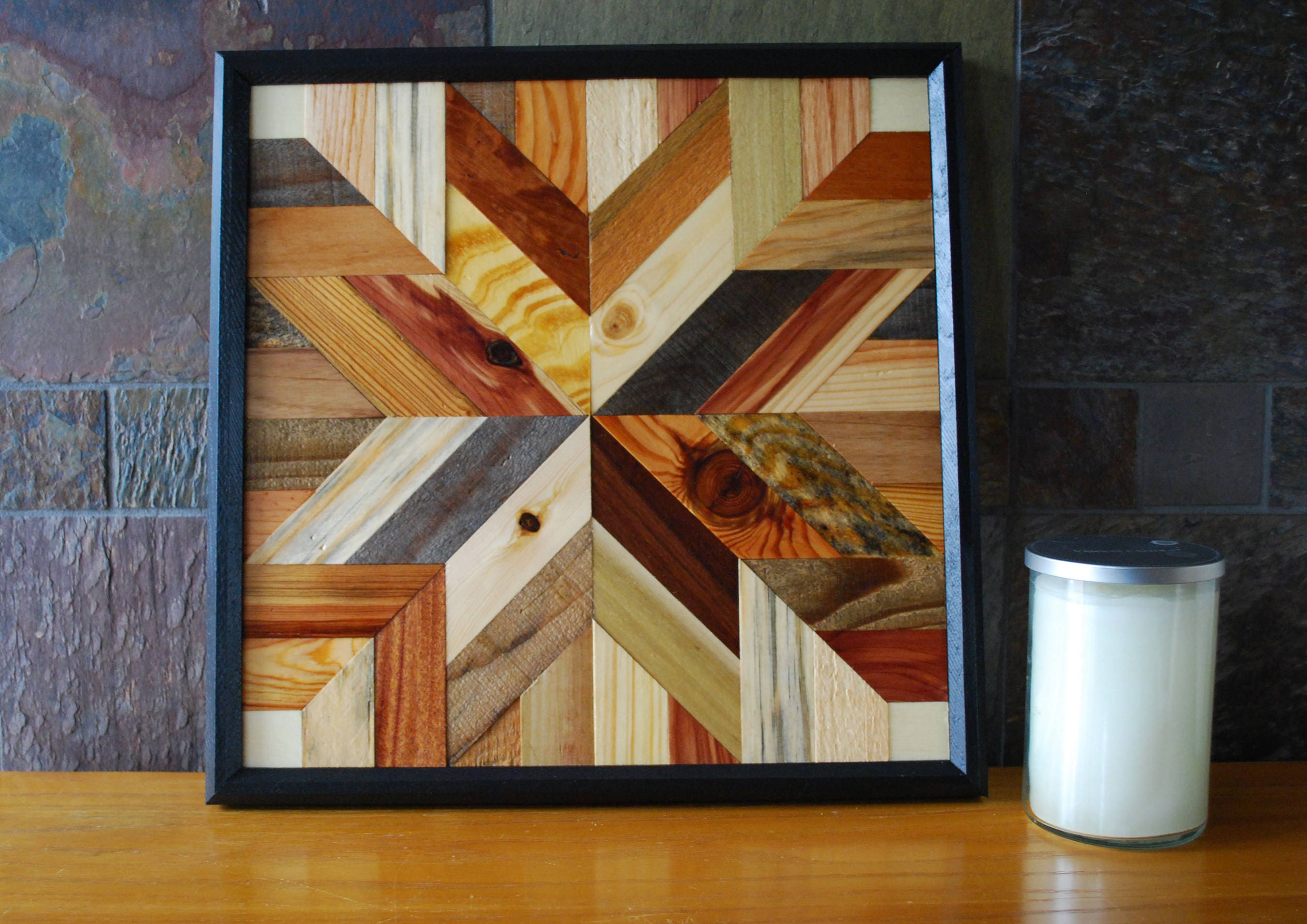 Star Quilt Design Wood Wall Art Rustic Wood Wall Art Fixer