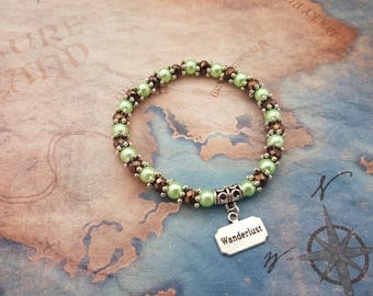 Wanderlust Bracelet, Travel Jewelry, Travelling Bracelet, Traveller Jewellery, Word Charms, Wanderlust Jewellery, Travel Gift, Journey Gift