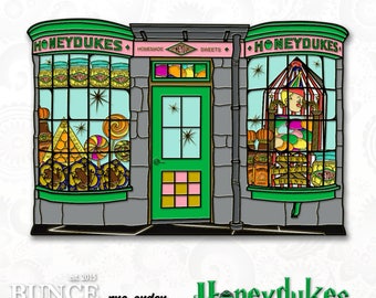 HPinstreet HONEYDUKES soft enamel lapel PIN / Hogsmeade Harry Potter Magic Candy Jelly Beans Pumpkin Hogwarts / BUNCEandBEAN / ships in Sept