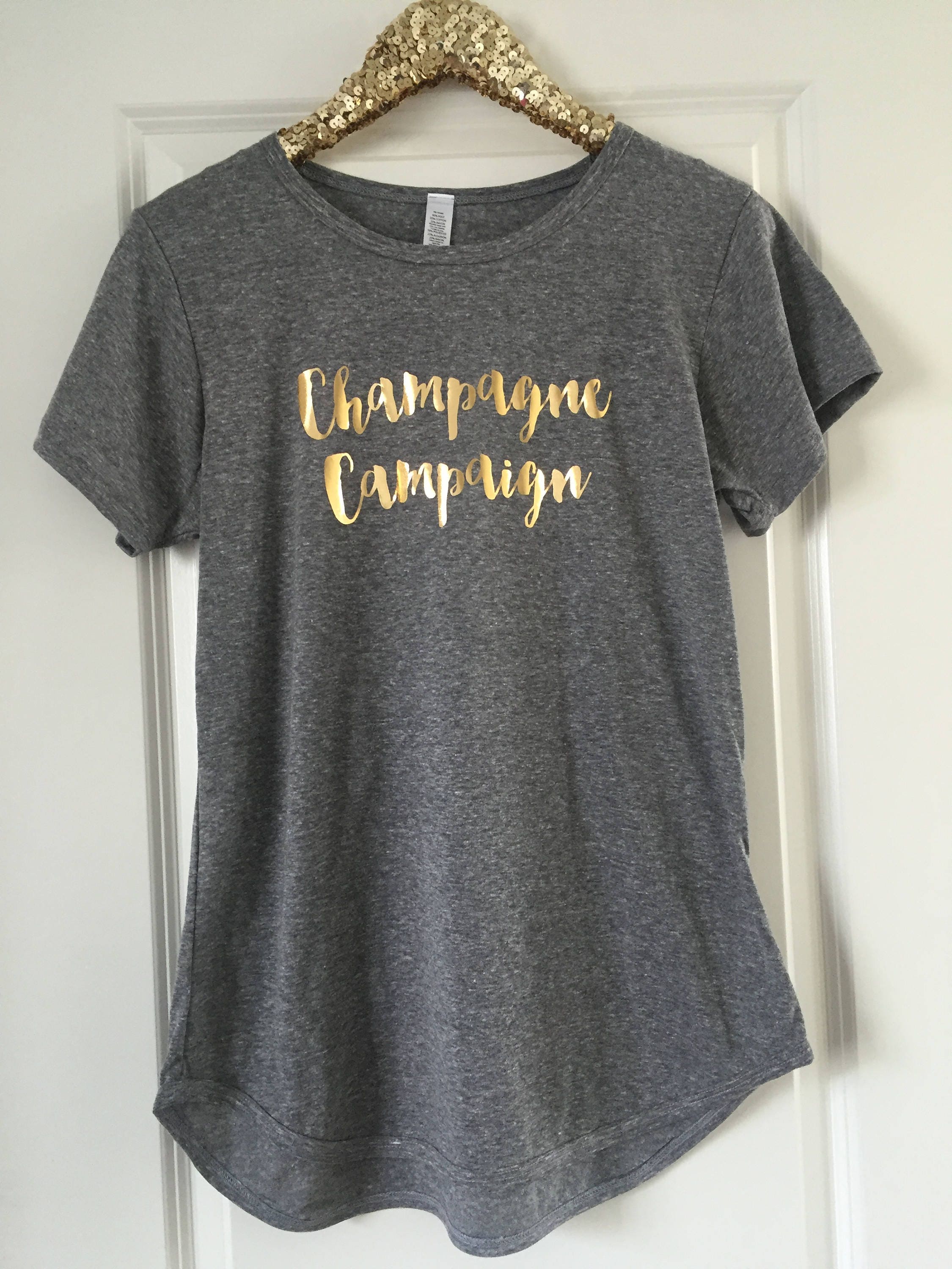 Bridal Shower Shirts Champagne Campaign Tunic Tshirt
