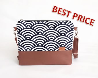 Crossbody bags Purse Cross body bag Hadbags Wave Womens gift Woman birthday gift Blue Bag For women For wife Girlfriend gift