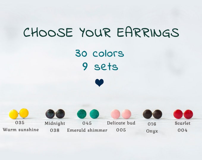 Tiny post earrings set, Small post earrings, 6 mm stud earrings set, Small earrings set, Multi set earrings, Set of earrings