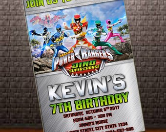 Power Rangers Invitation, Power Rangers Birthday Invitation, Power Rangers, Birthday Invitation
