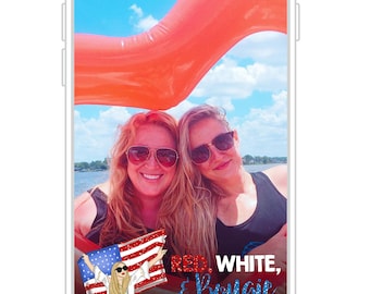 Red, White, & Bougie Bach Snapchat Filter | Patriotic Bachelorette Party Snapchat GeoFilter | Birthday Party Snapchat GeoFilter