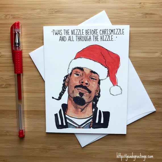 Snoop Dogg Christmas Card Snoop Dogg Gift Hip Hop Xmas Rap