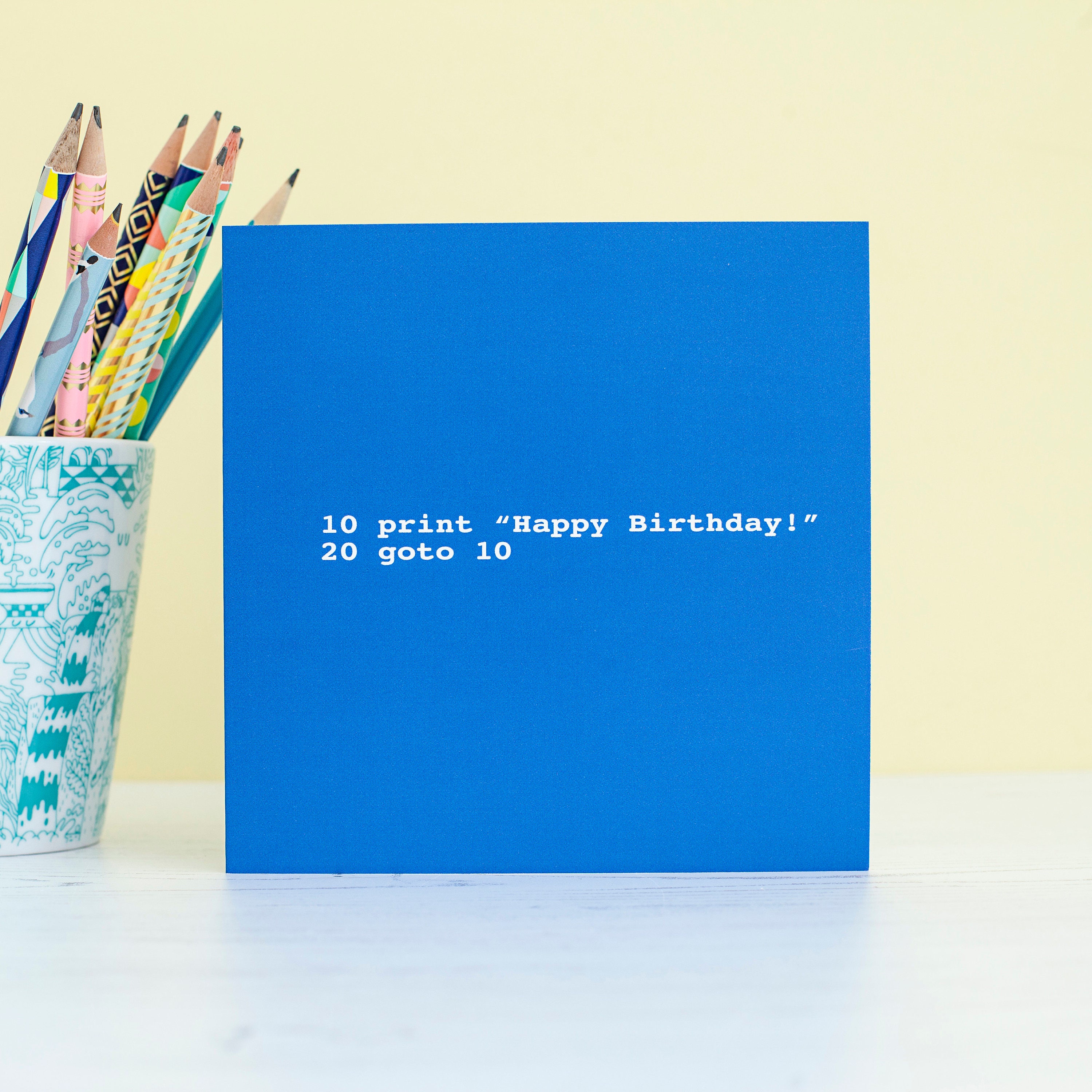 Geek birthday Card Basic program Card Geek Greeting Cards