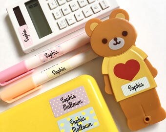 Personalized name labels Waterproof name labels Custom name stickers Baby labels Dishwasher safe name labels Cute labels