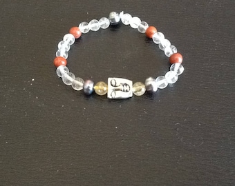 Our guardian angels 3 semi-precious stones bracelet