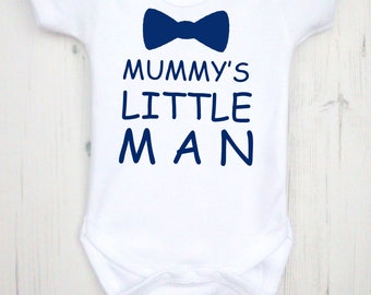 Mummy's little man bodysuit. Baby boy clothing, baby boy clothes, boy baby, Mummy's boy baby boy, baby boys' clothing
