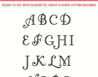 Cursive Font svg, Cursive font cut file, Swirl Font svg,Monogram font svg,Calligraphy Font svg,Beautiful Font svg,Alphabet svg,Name Font svg