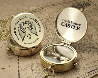 Baptism Gift Boy, Engraved Compass, Boy Baptism Gift, Confirmation Gift Boy, Personalized Compass, Compass, Baptism Compass, engraved gift