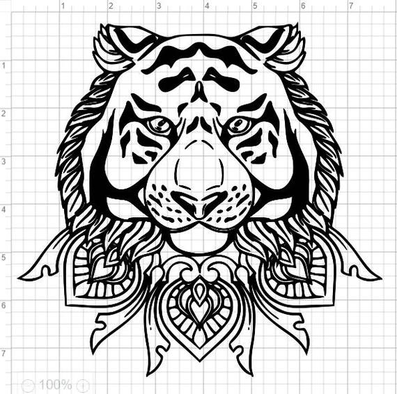 Mandala Tiger Svg Ideas - Layered SVG Cut File - Of The ...