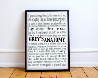 Greys Anatomy Print , Meredith Grey , Grey's anatomy gift, You're my person, Greys anatomy print, Greys anatomy poster, Greys anatomy quote