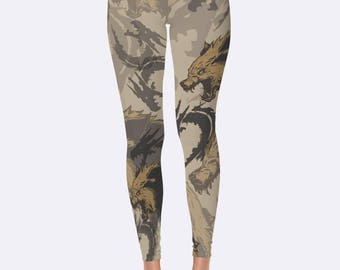 Targaryen Dragon Leggings Direwolf Leggings Game Of Thrones Clothing Printed Leggings Workout Leggings GOT Clothing Yoga Leggings