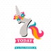 Download 4th Birthday SVG Unicorn Birthday DXF Four Years Old cut