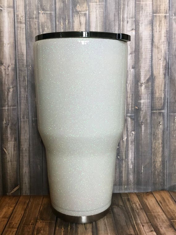 White Glitter Yeti white Glitter Tumbler Glitter Yeti