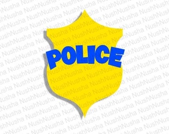 Police badge SVG, DXF, PNG, eps, cdr, Vector, Digital Cut File