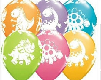 Dinosaur Balloons, Dinosaur Party, Dino Theme, 28cm Balloons, Pkt 5
