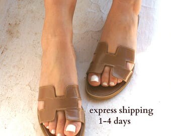 Brown sandals | Etsy