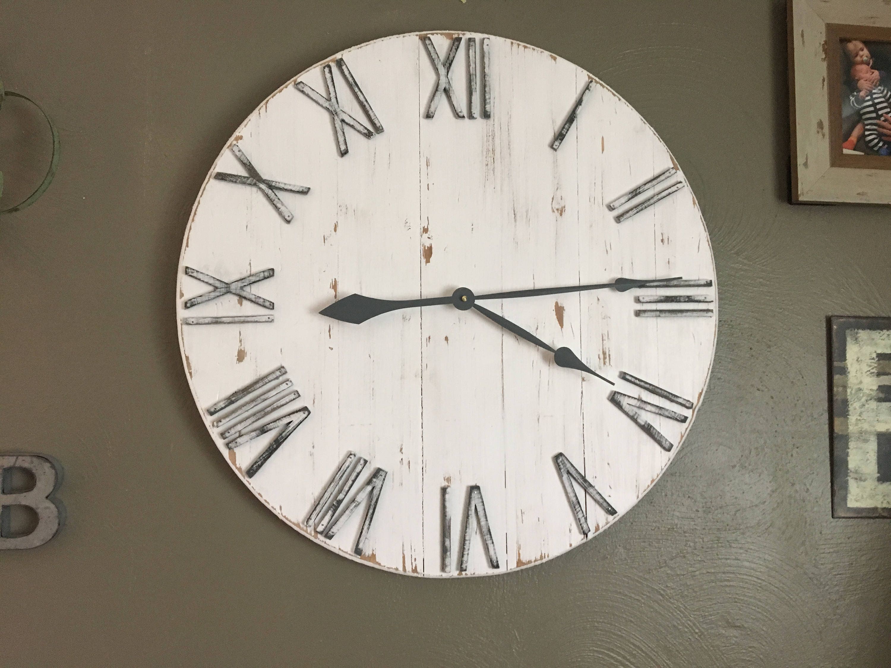 30 White Farmhouse Clock White Home Decor Farmhouse