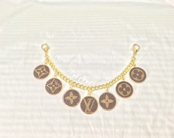 Upcycled Louis Vuitton Monogram Logo Bag Charm Keychain Bag decoration