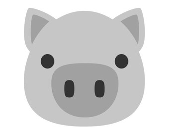 Black and white pig SVG / Cut File / Cricut / Silhouette / Cameo / paper crafting / paper cutting