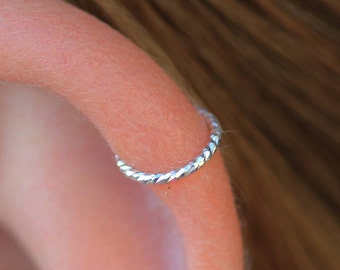 Helix Hoop,Helix Hoop Earring,silver helix hoop,tiny helix hoop,20 gauge helix hoop