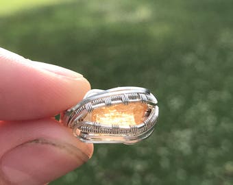Imperial Topaz Ring (Size 6.5, Sterling Silver)