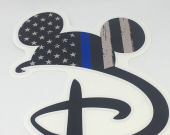Blue Line Disney Car Decal