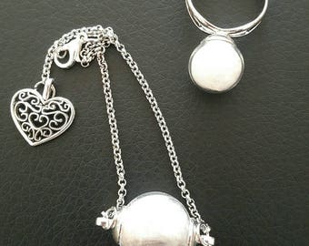 Silver Angel bubble set, bracelet and ring